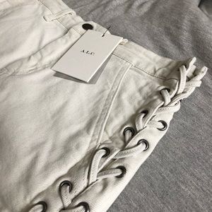 A.L.C white denim skirt NWT